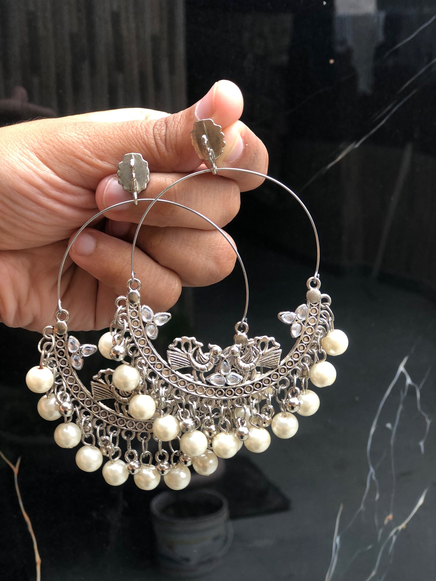Pearl Haze Chandbali