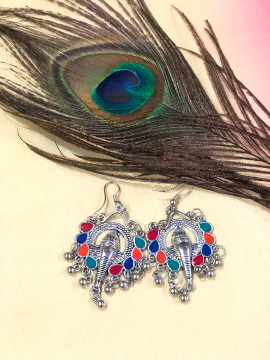 Divya Vinayak Drops oxidised earrings